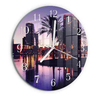 Horloge ronde Palmiers de Floride