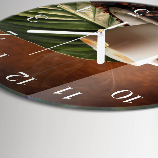 Horloge ronde Une tasse de café