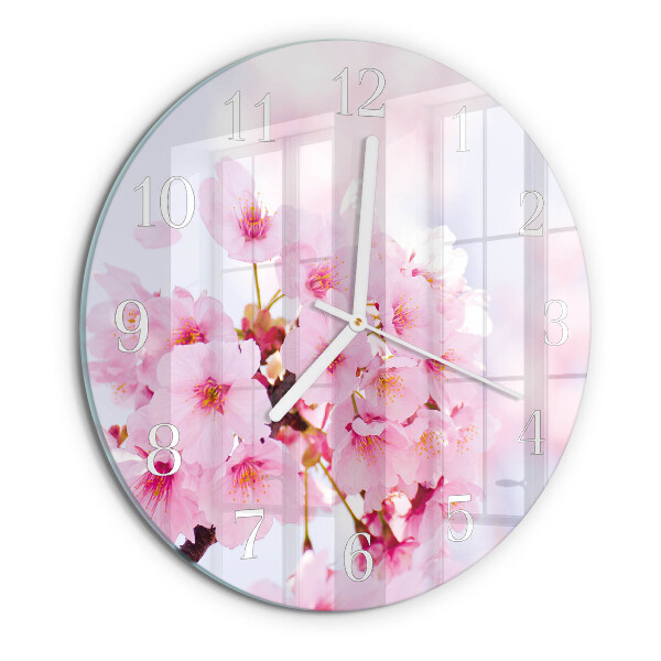 Horloge ronde Fleurs