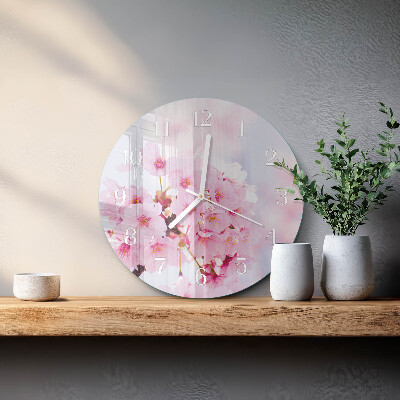 Horloge ronde Fleurs