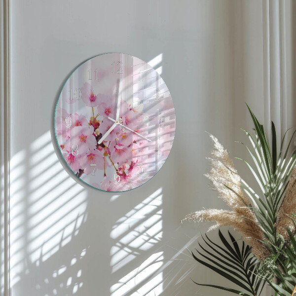 Horloge ronde Fleurs
