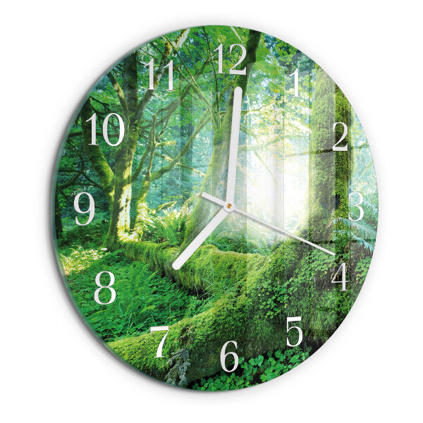 Horloge ronde Mousse forestière
