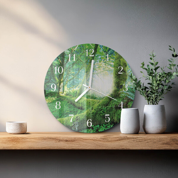 Horloge ronde Mousse forestière
