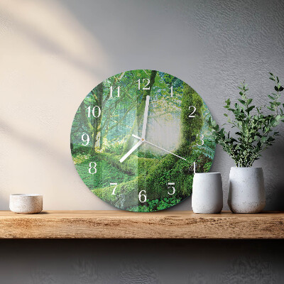 Horloge ronde Mousse forestière