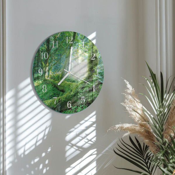 Horloge ronde Mousse forestière