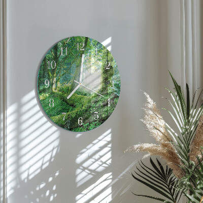 Horloge ronde Mousse forestière