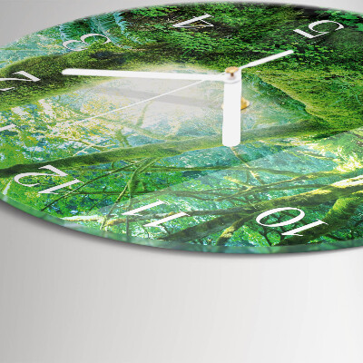 Horloge ronde Mousse forestière