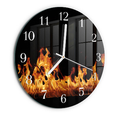 Horloge ronde Feu