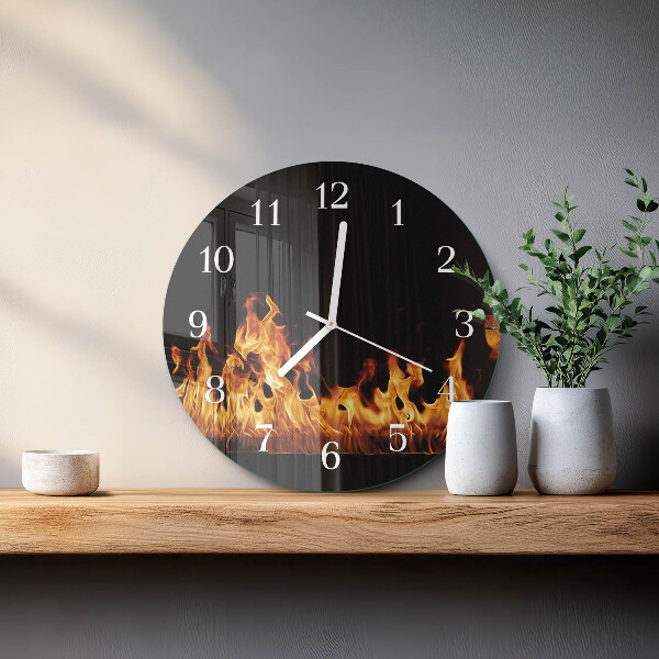 Horloge ronde Feu