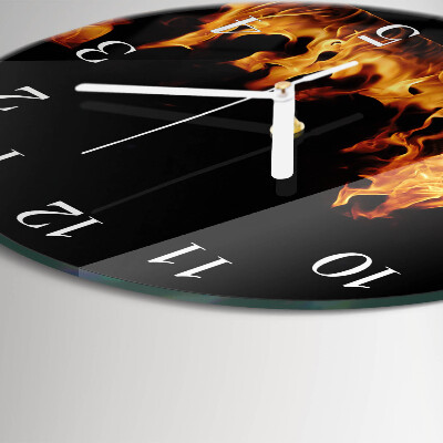 Horloge ronde Feu