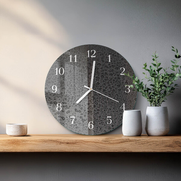 Horloge ronde Gouttes d'eau