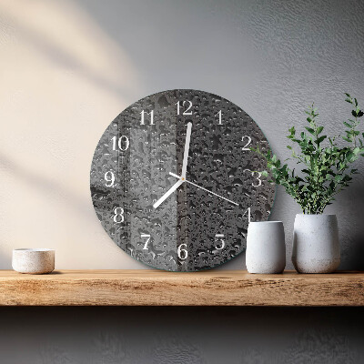 Horloge ronde Gouttes d'eau