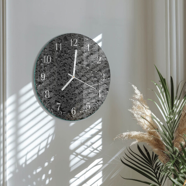 Horloge ronde Gouttes d'eau