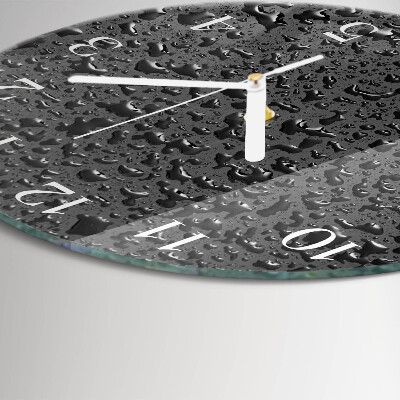 Horloge ronde Gouttes d'eau