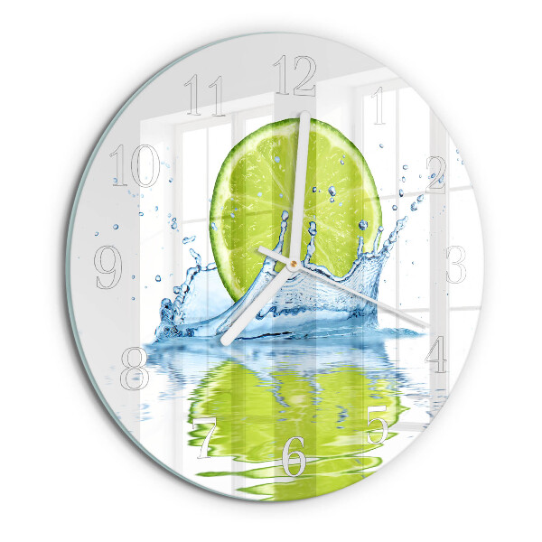 Horloge ronde Eau de chaux