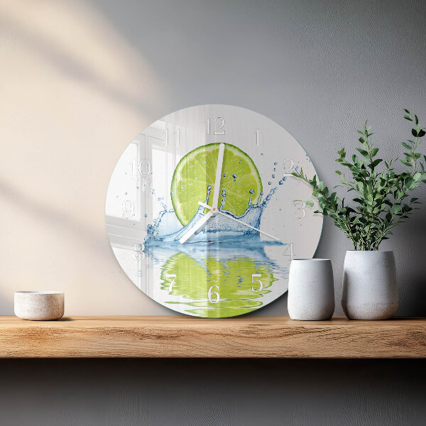 Horloge ronde Eau de chaux