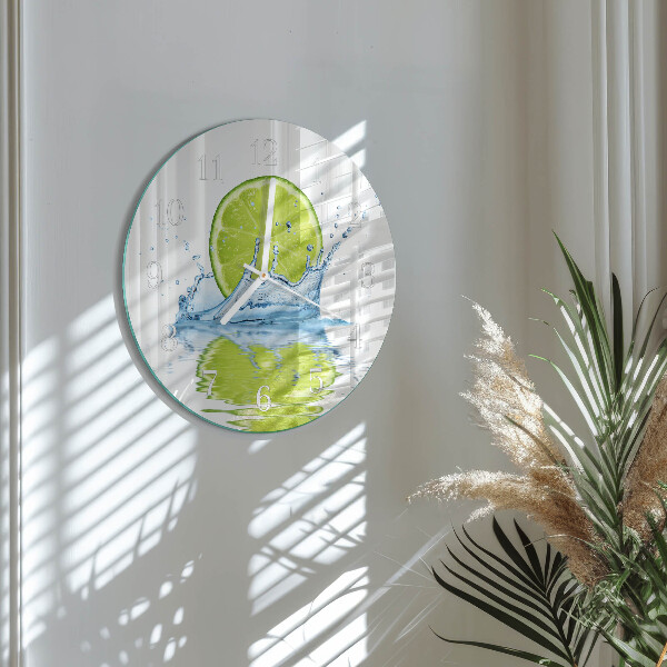 Horloge ronde Eau de chaux