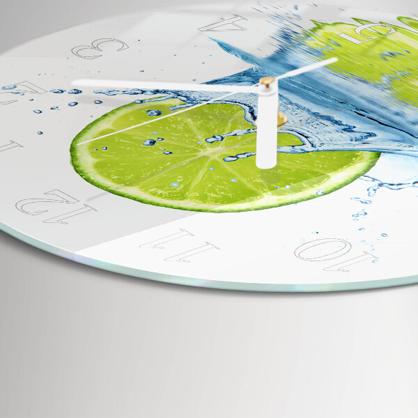 Horloge ronde Eau de chaux