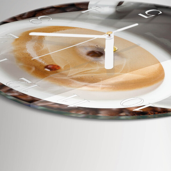 Horloge ronde Une tasse de café