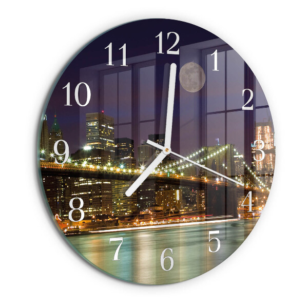 Horloge ronde Pont horizontal