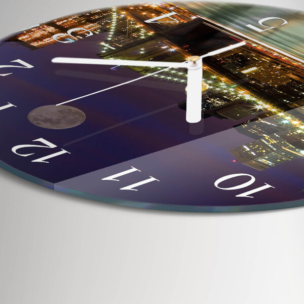 Horloge ronde Pont horizontal