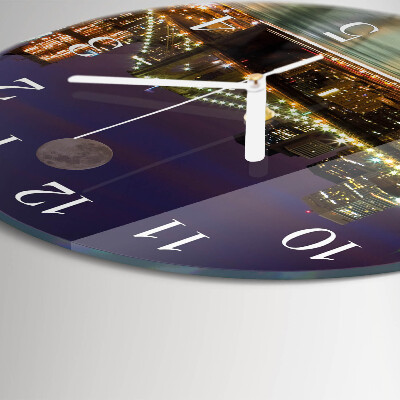 Horloge ronde Pont horizontal