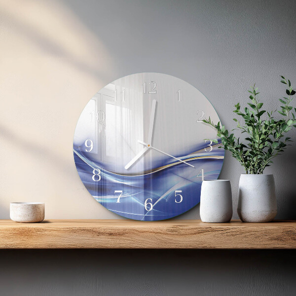 Horloge ronde Lignes abstraites