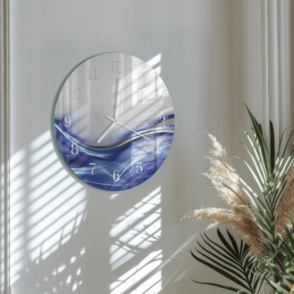 Horloge ronde Lignes abstraites