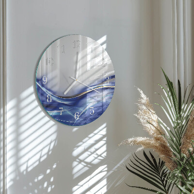 Horloge ronde Lignes abstraites