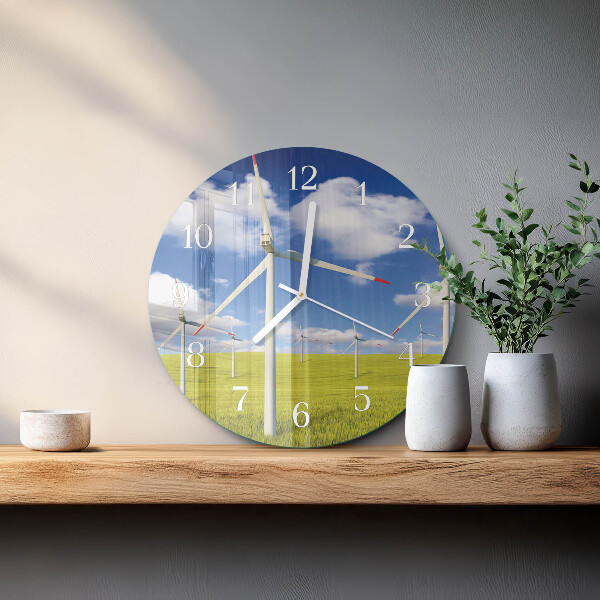 Horloge ronde Parc éolien