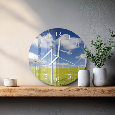 Horloge ronde Parc éolien