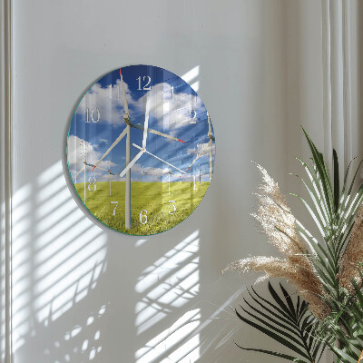 Horloge ronde Parc éolien