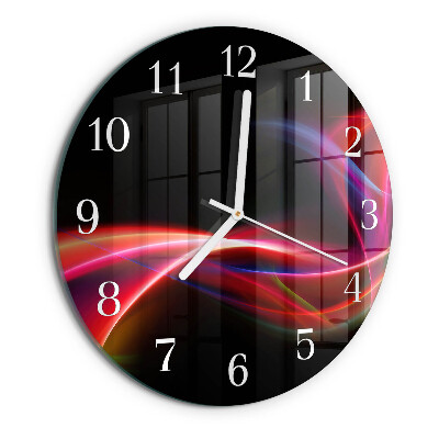 Horloge ronde Lignes abstraites