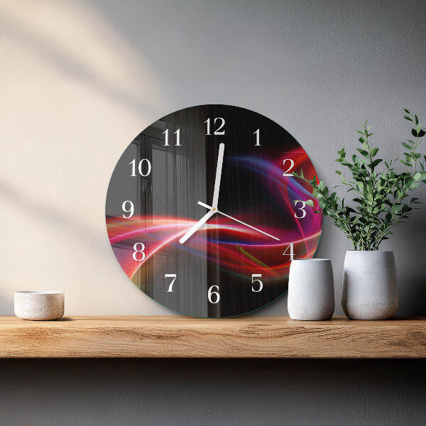 Horloge ronde Lignes abstraites