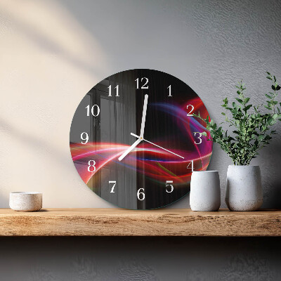 Horloge ronde Lignes abstraites
