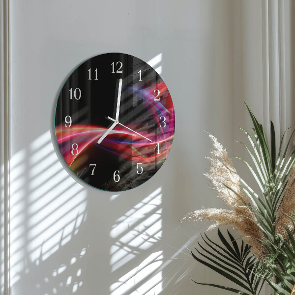 Horloge ronde Lignes abstraites