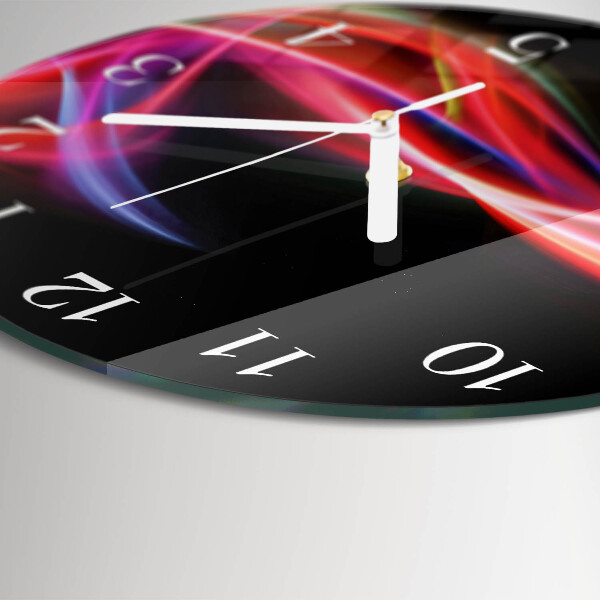 Horloge ronde Lignes abstraites
