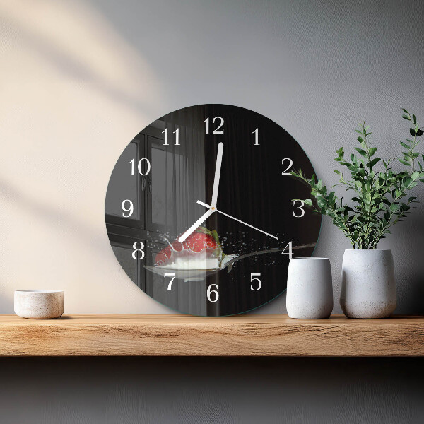 Horloge ronde Fraise