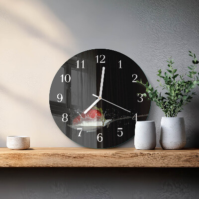 Horloge ronde Fraise
