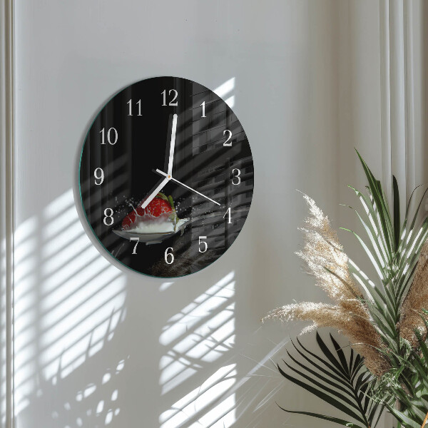 Horloge ronde Fraise