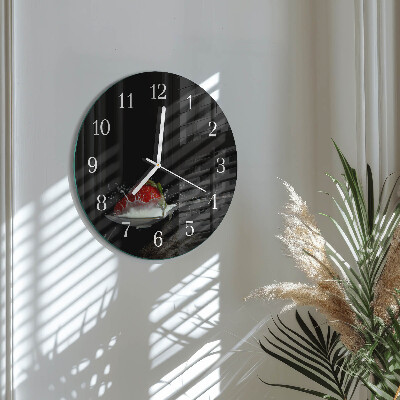 Horloge ronde Fraise