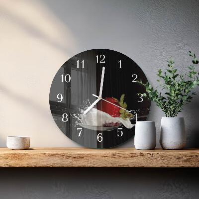 Horloge ronde Fraise