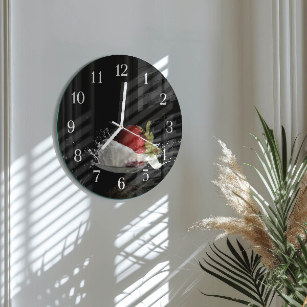 Horloge ronde Fraise