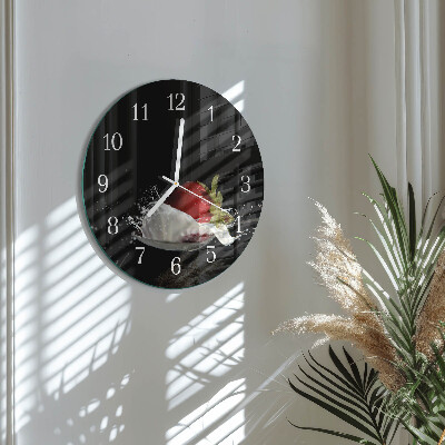Horloge ronde Fraise