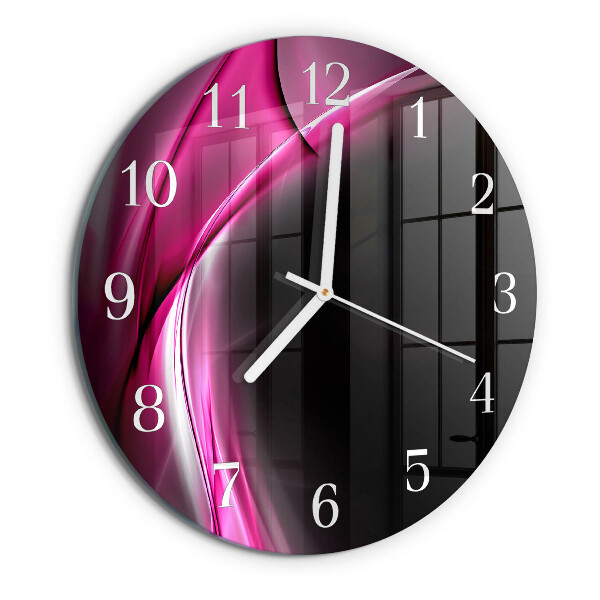 Horloge ronde Lignes abstraites
