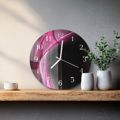 Horloge ronde Lignes abstraites