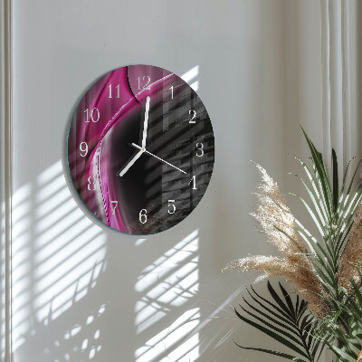 Horloge ronde Lignes abstraites