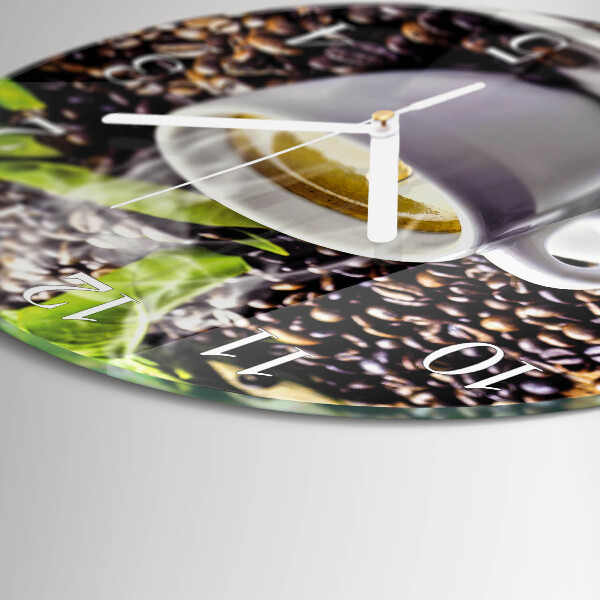 Horloge ronde Une tasse de café