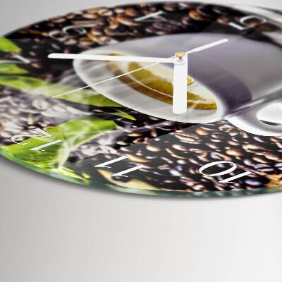 Horloge ronde Une tasse de café