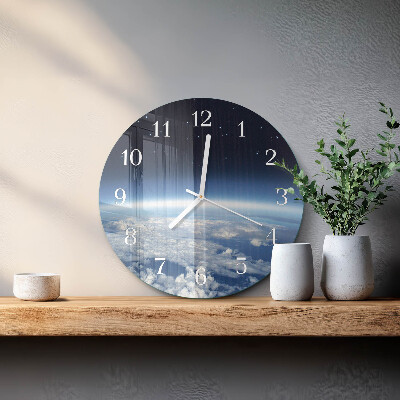Horloge ronde L'univers de la Terre